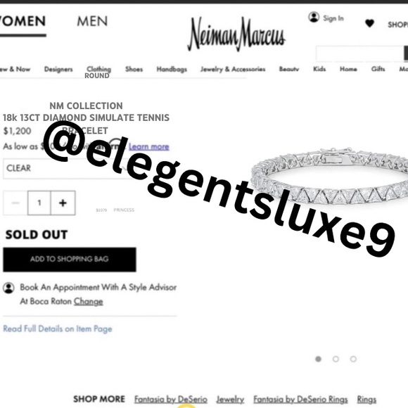 18k 13ct Trillion Tennis Bracelet - Picture 14 of 14